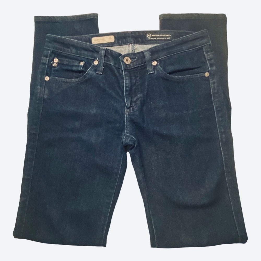 AG Adriano Goldschmied The Stevie Legging Size 26R Dark Blue Low Rise - Picture 2 of 9